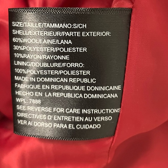 MICHAEL Michael Kors Red Wool Blend Double Breasted Peacoat - Picture 6 of 8